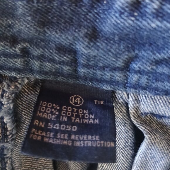 Vintage Jones New York Denim Button Down Prairie Skirt Women's Size 14 - Picture 3 of 7